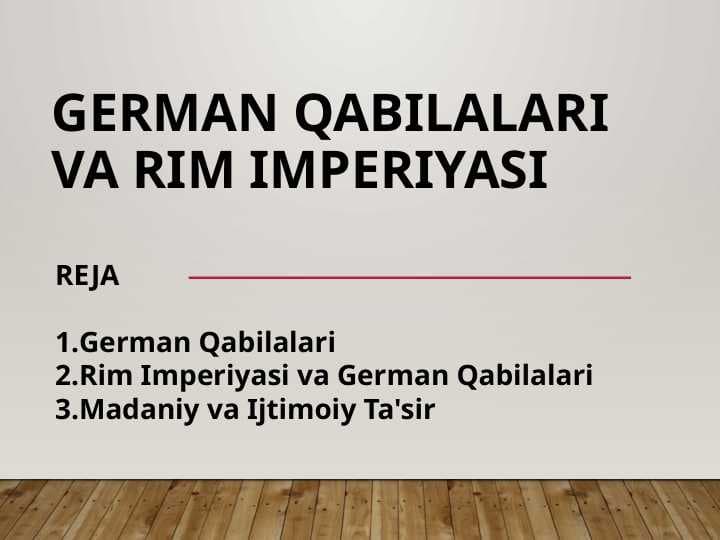 German qabilalari va Rim imperiyasi