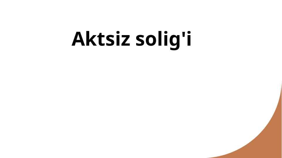 aksiz solig'i