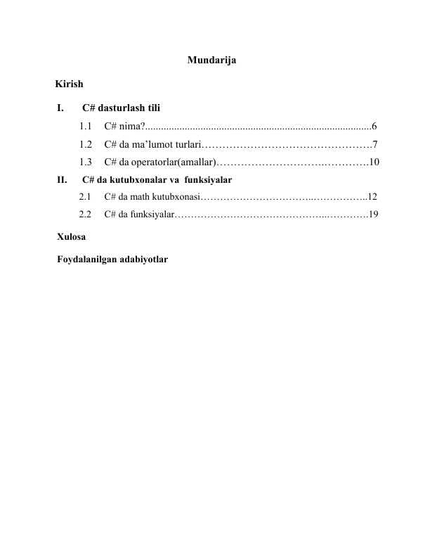 Math kutubxonasi funksiyalari C#.docx