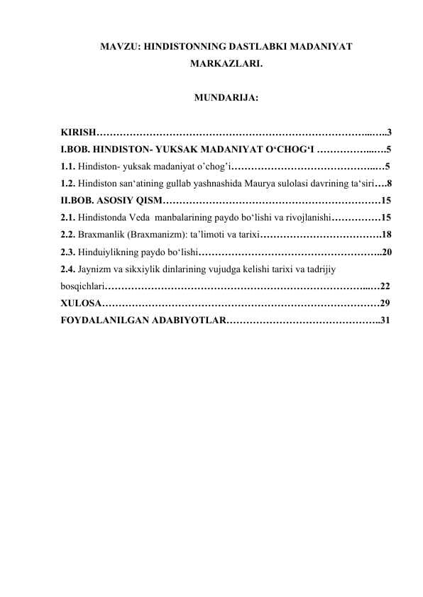 HINDISTONNING DASTLABKI MADANIYAT MARKAZLARI.docx