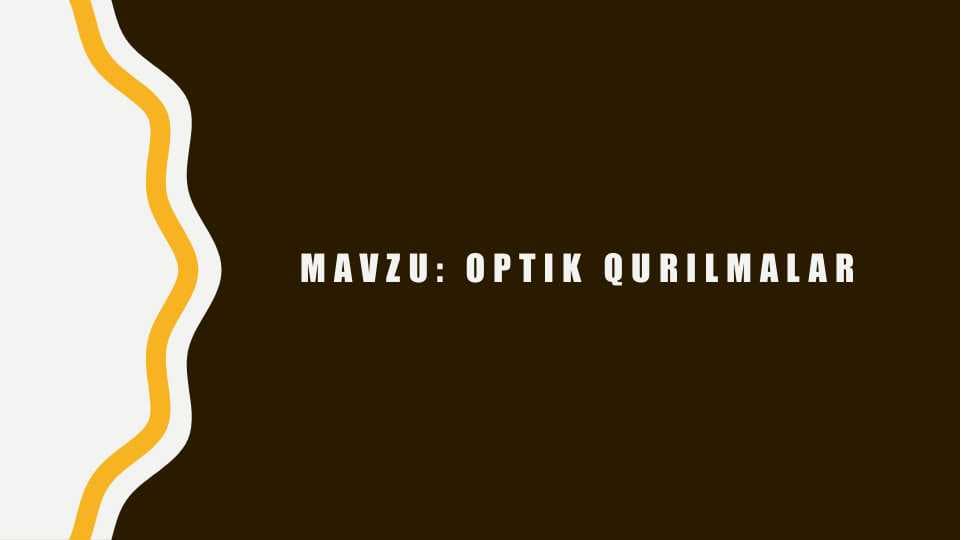 Optik qurilmalar