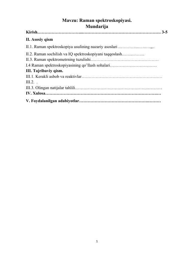 Raman spektroskopiyasi