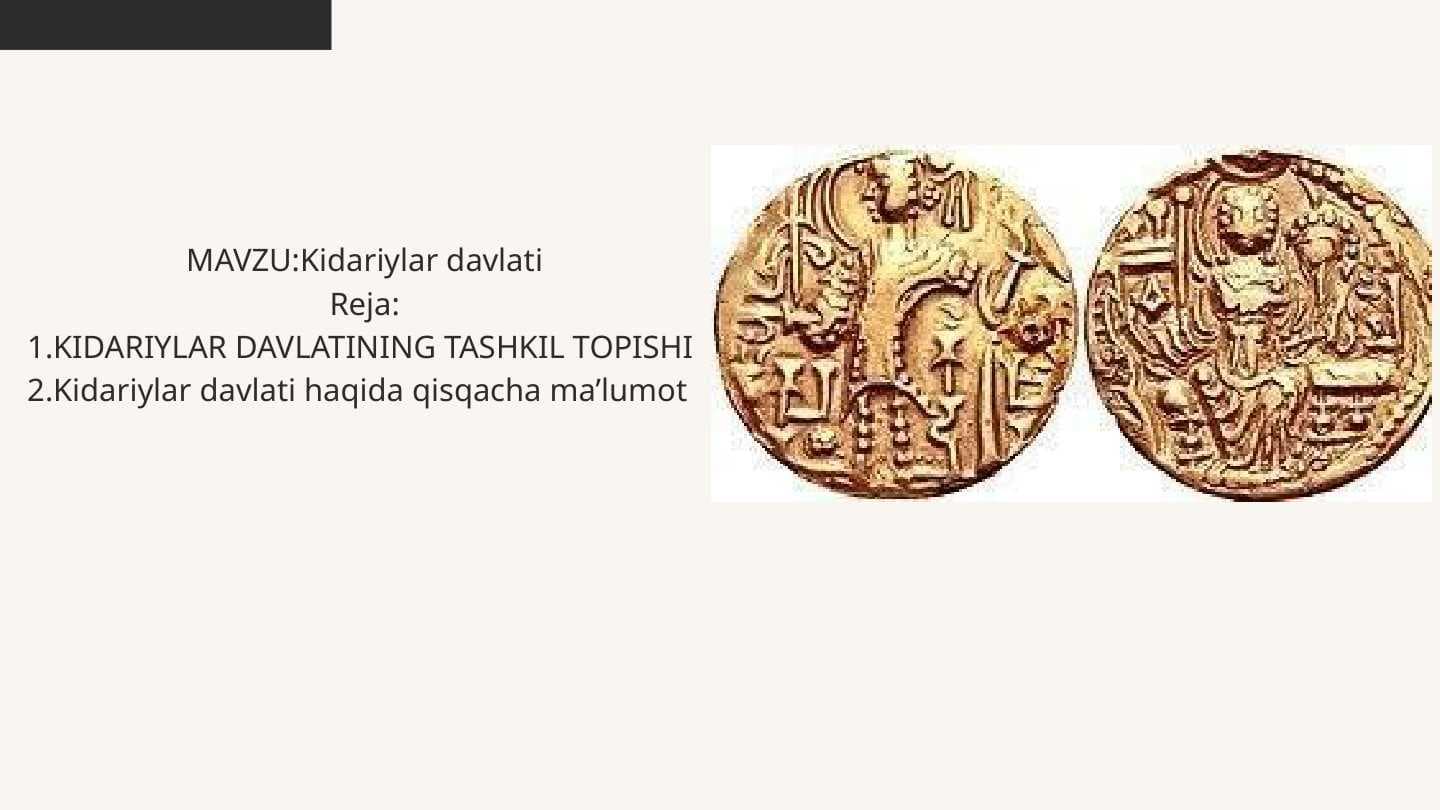 Kidariylar davlati