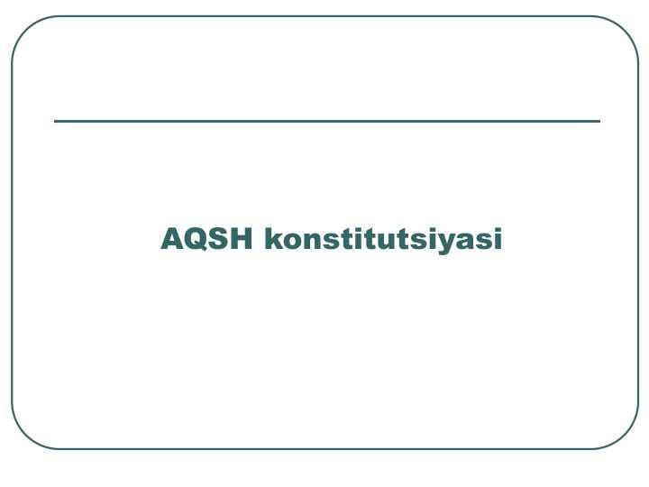 AQSh konstitutsiyasi