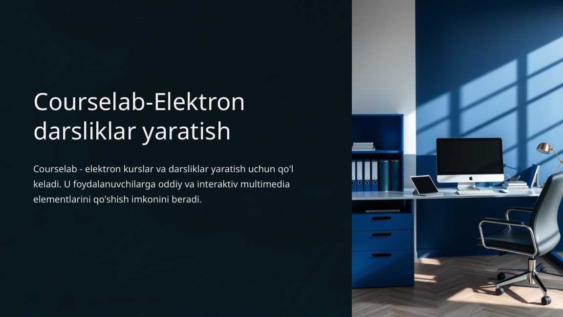 Courselab-Elektron darsliklar yaratish