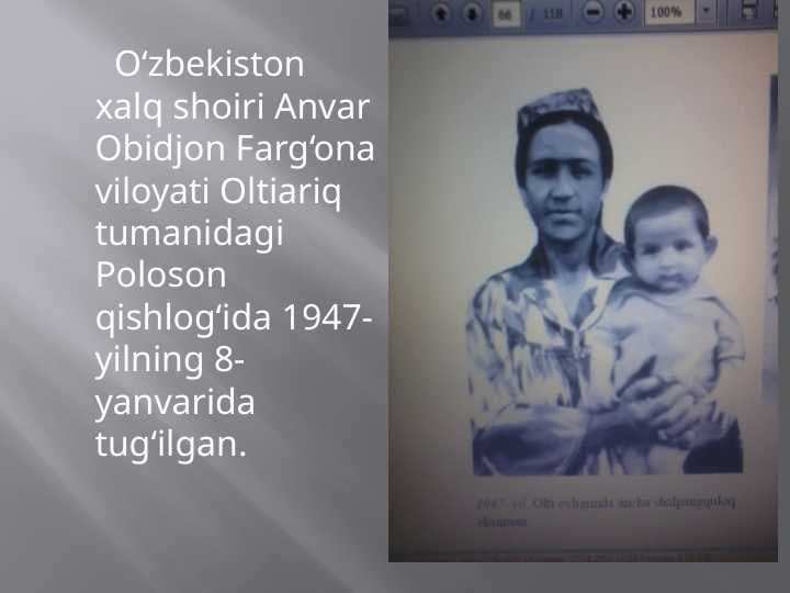 Anvar Obidjon