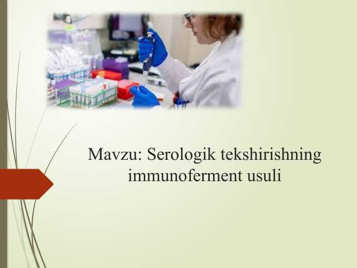 Serologik tekshirishning immunoferment usuli