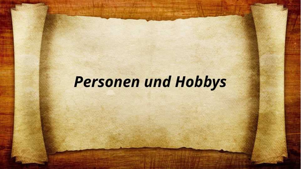 Personen und Hobbys (TAQDIMOT)