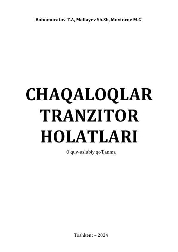 Chaqaloqlarda tranzitor holatlar