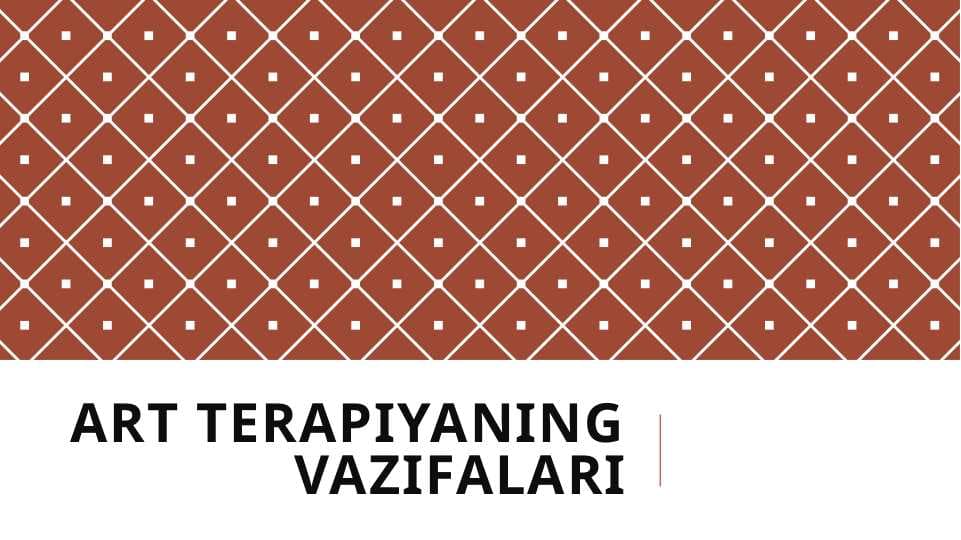 Art terapiyaning vazifalari