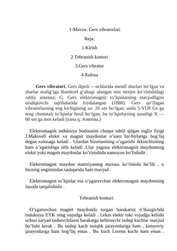 Gers vibratorlari