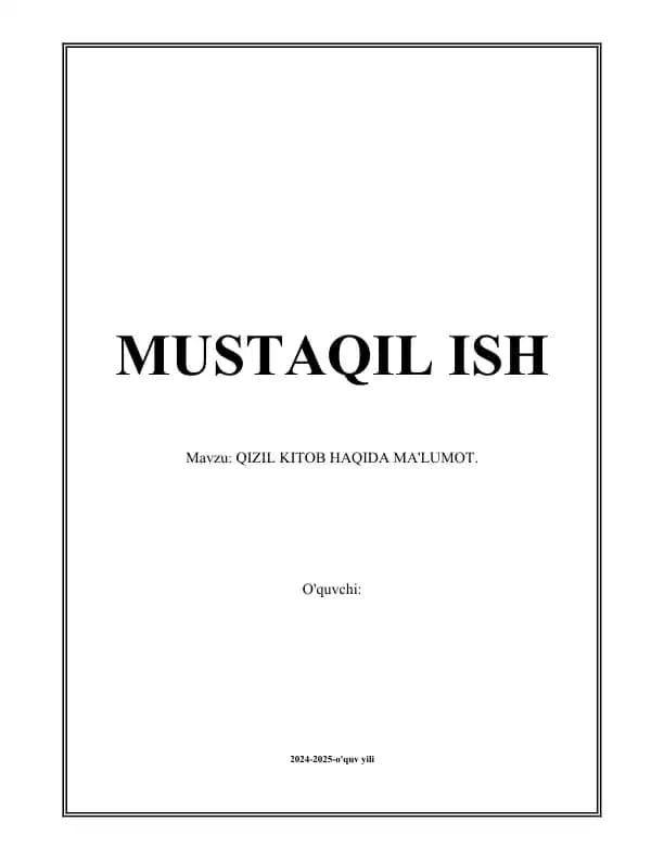 Qizil Kitob