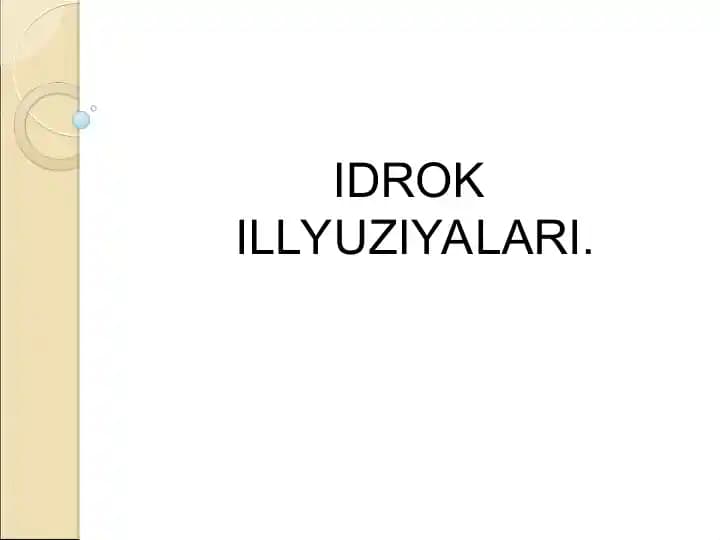 Idrok ILLYUZIYALARI
