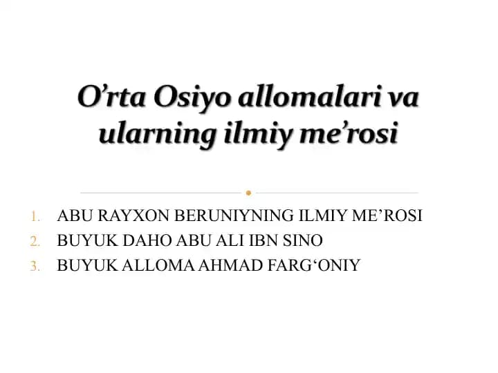 ABU RAYXON BERUNIYNING ILMIY ME’ROSI