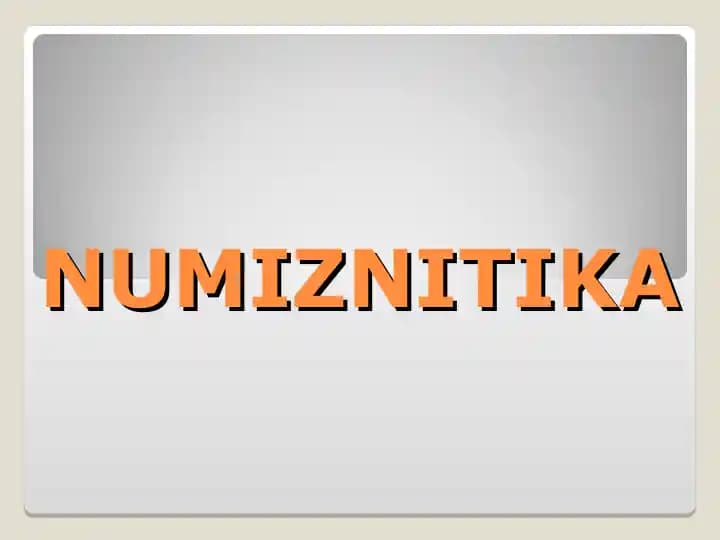 NUMIZNITIKA
