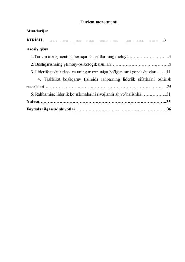 Turizm menejmenti