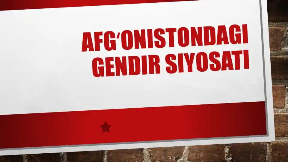 Afgʻonistondagi gendir siyosati