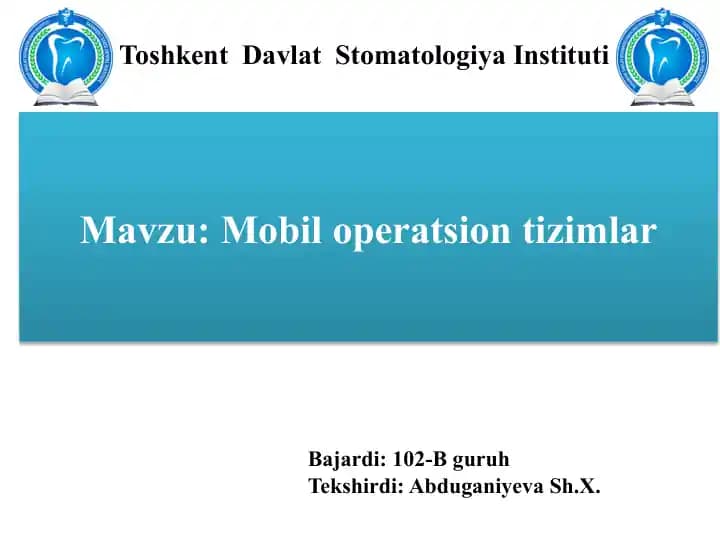 Mobil operatsion tizimlar