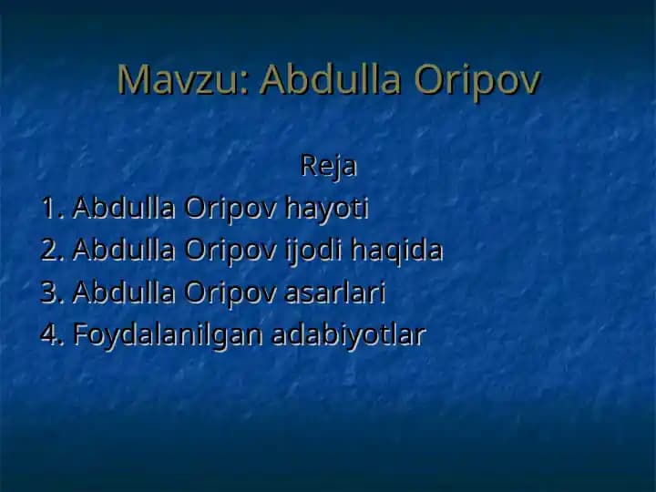 Abdulla Oripov