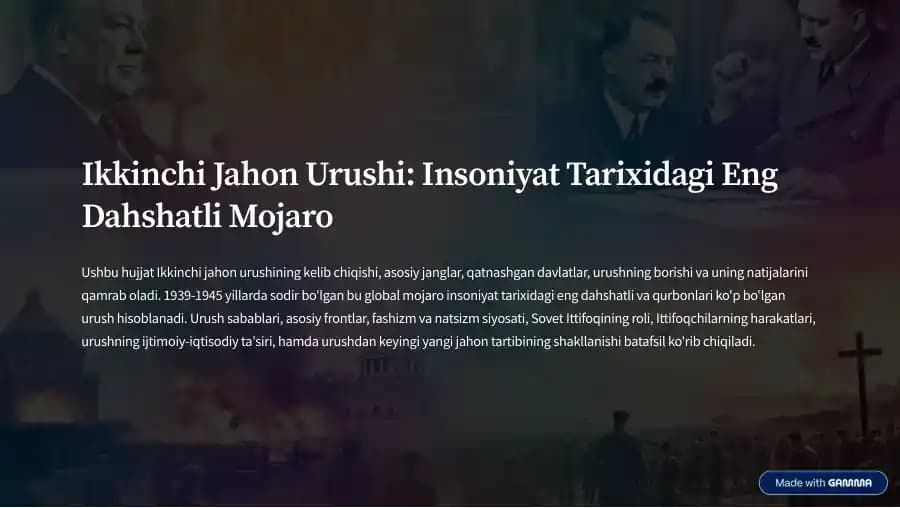 Tarix fanidan slayd