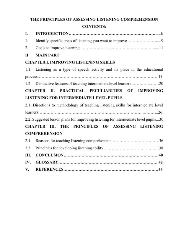 THE PRINCIPLES OF ASSESSING LISTENING COMPREHENSION