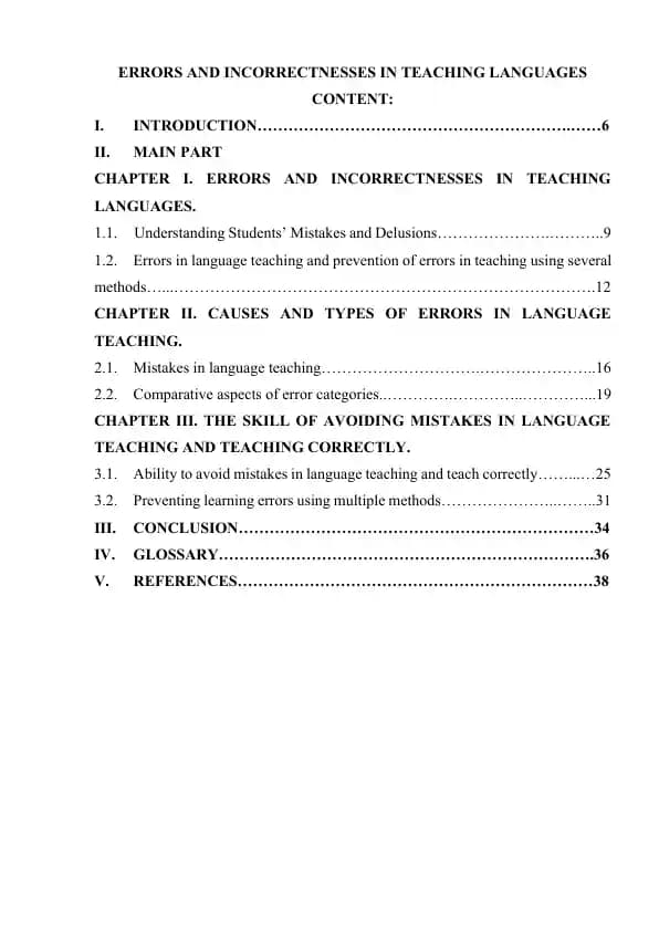 ERRORS AND INCORRECTNESSES IN TEACHING LANGUAGES