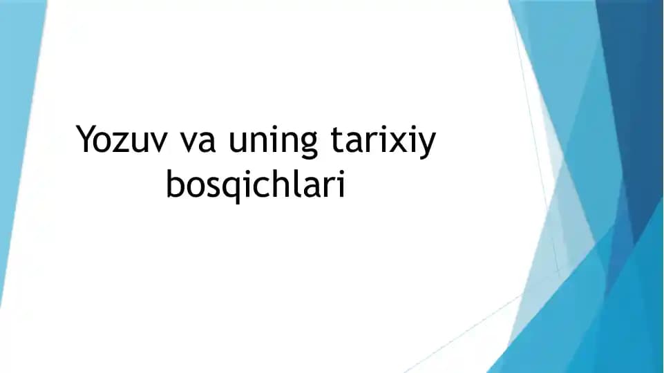 Yozuv va uning tаrixiy bosqichlаri
