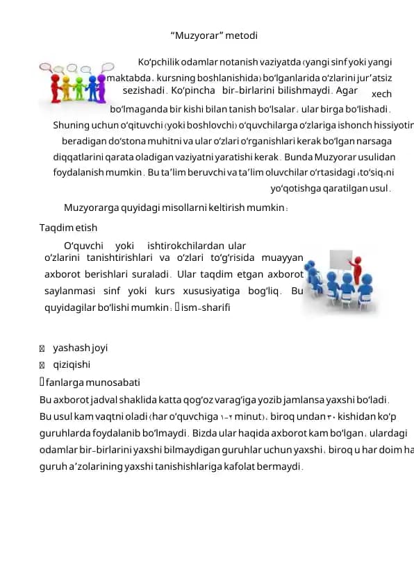 "Muzyorar" metodi