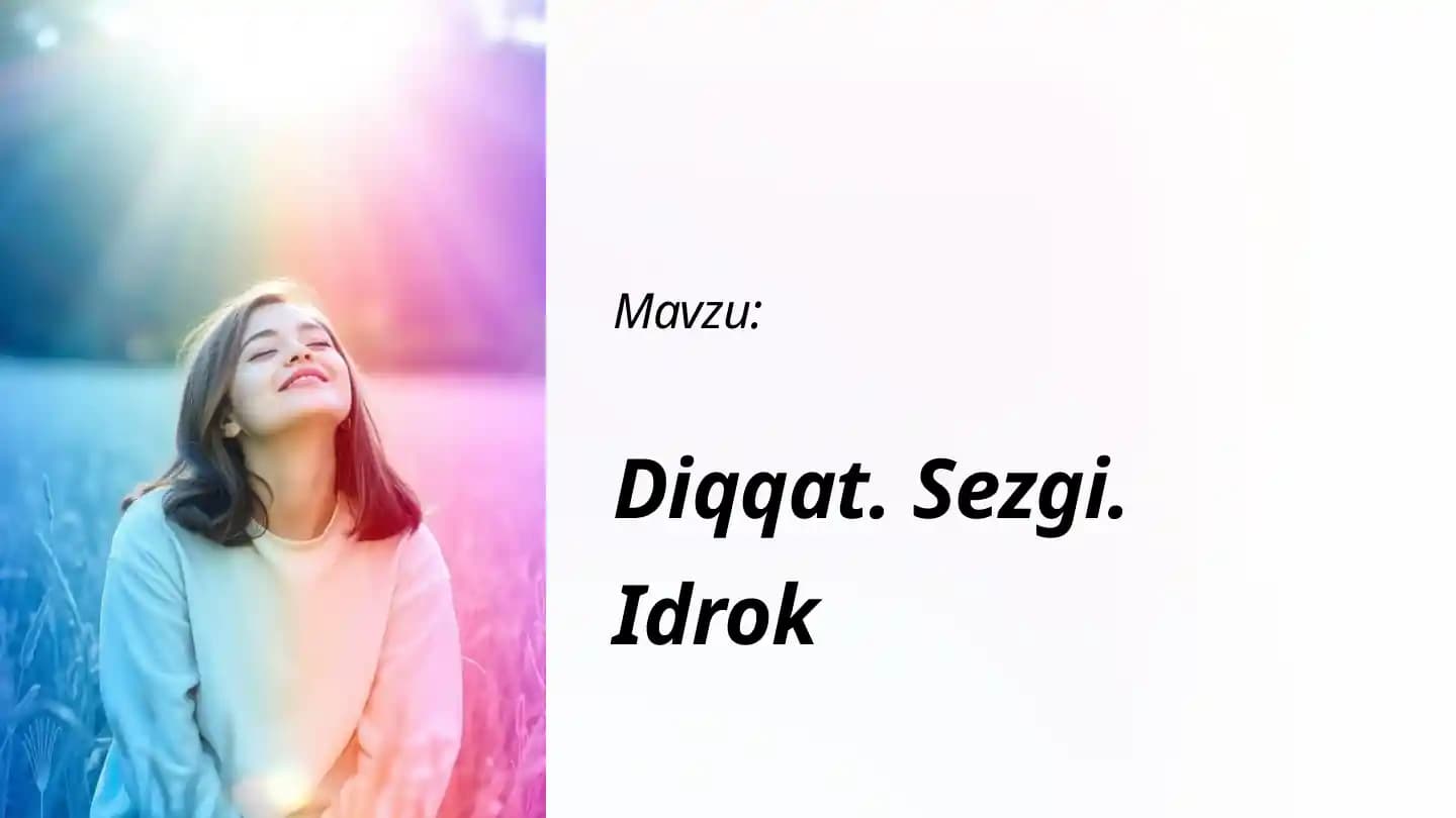 Diqqat sezgi idrok