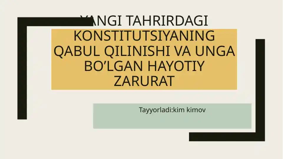 Konstitutsiya tushunchasi