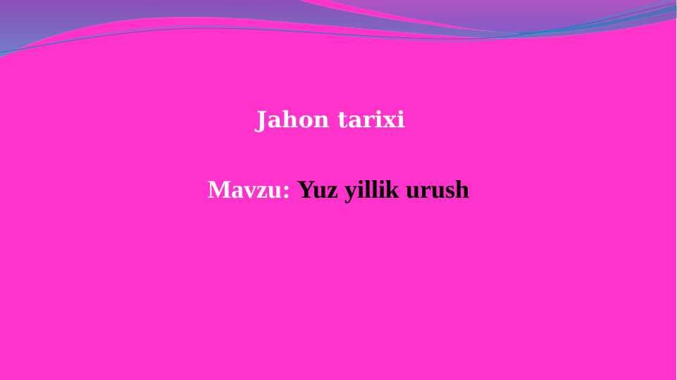 Yuz yillik urush sabalari