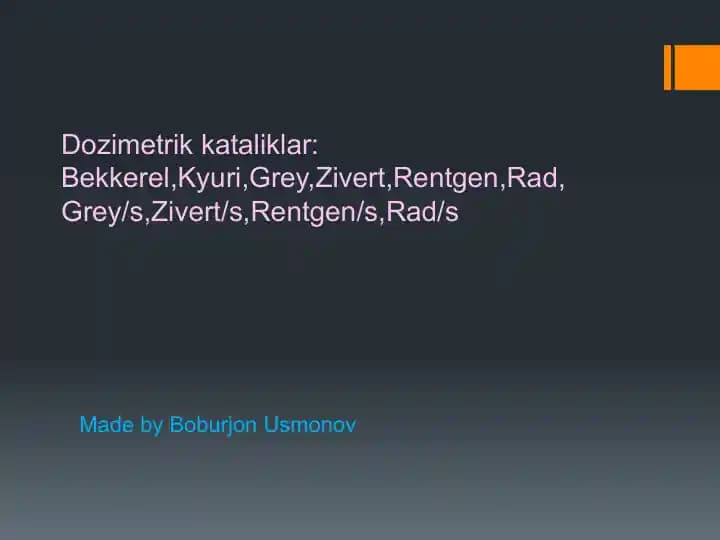 Dozimetrik kataliklar