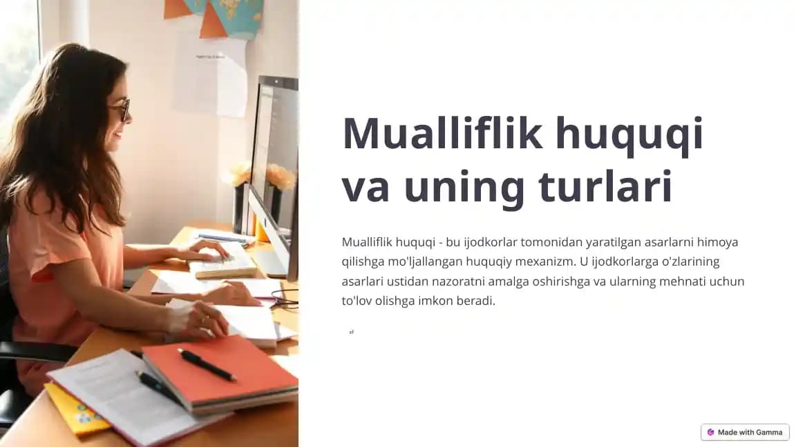 Mualliflik huquqi va uning turlari