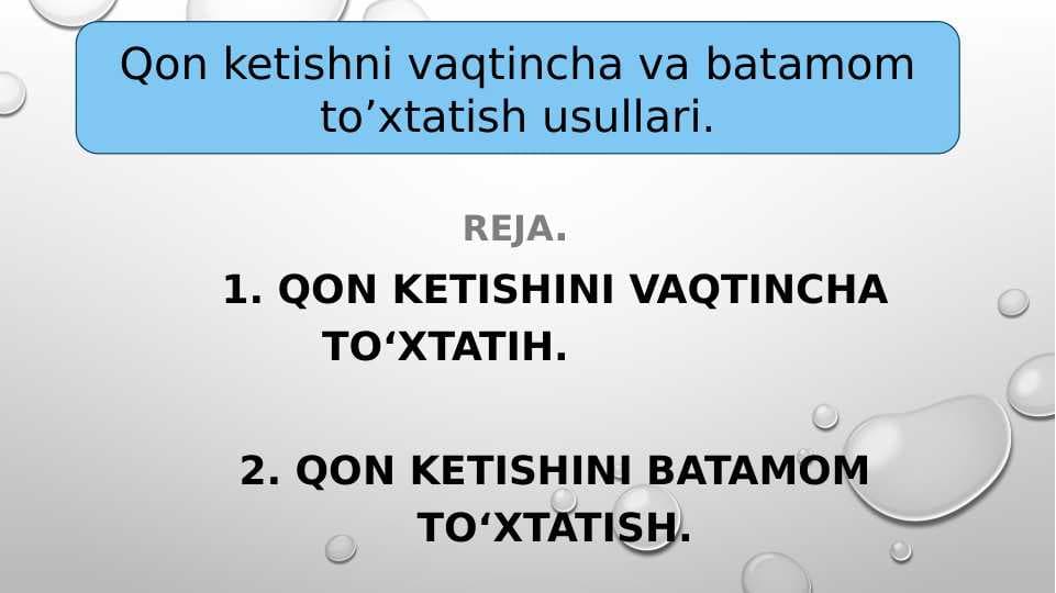 Qon ketishini toʻxtatish