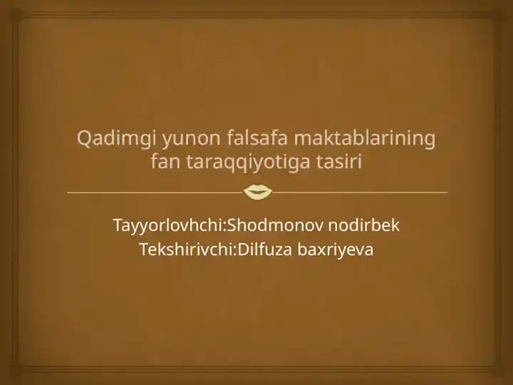 Qadimgi Yunon falsafasi