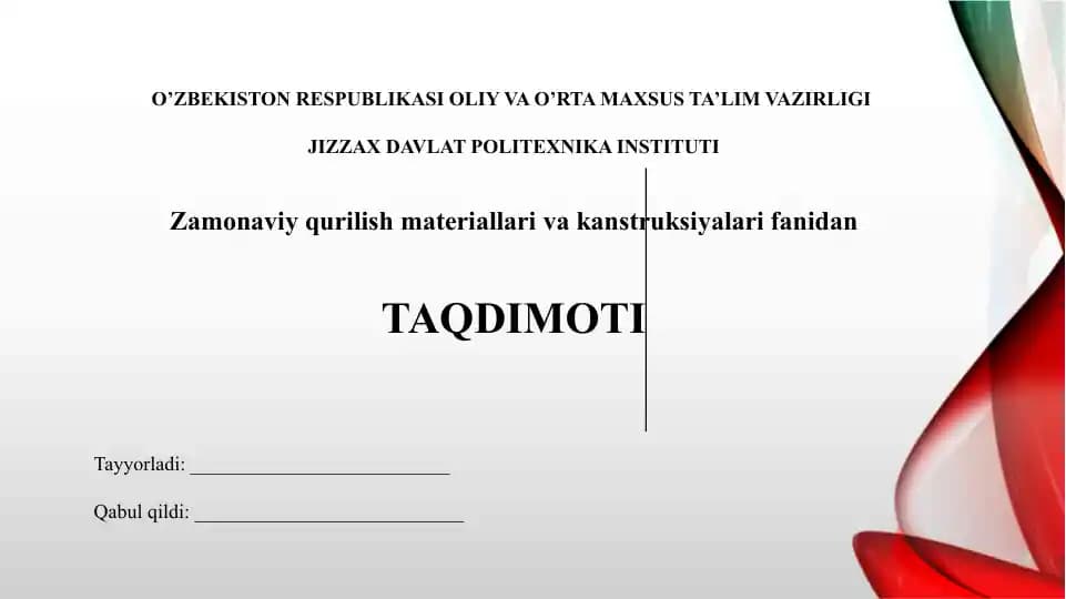 Sement va To'ldiruvlarni omborga joylash