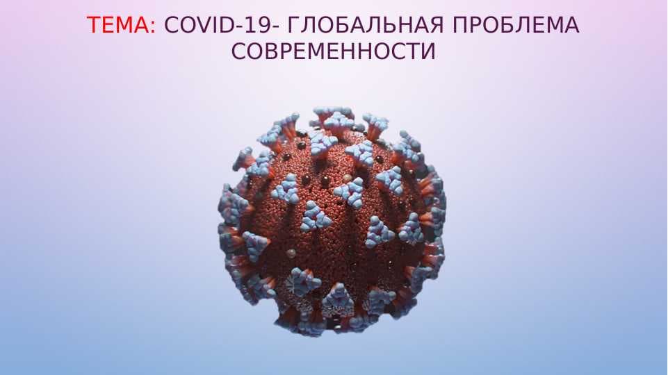 COVID-19- ГЛОБАЛЬНАЯ ПРОБЛЕМА СОВРЕМЕННОСТИ