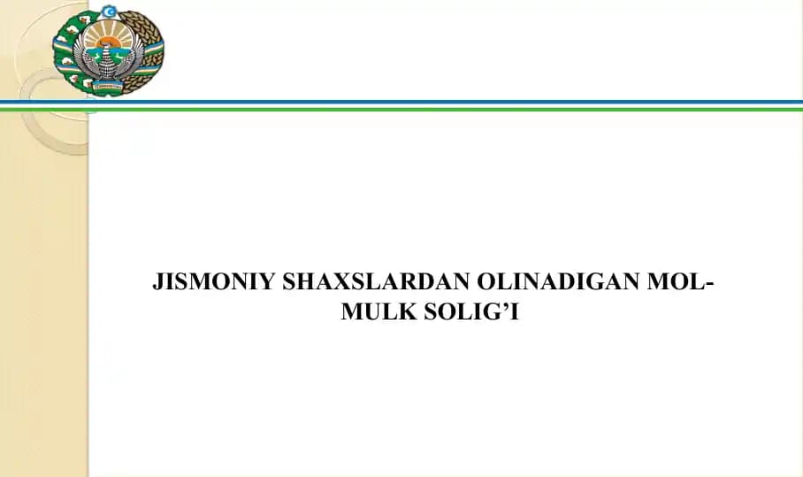Jismoniy shaxslardan olinadigan mol-mulk solig’i