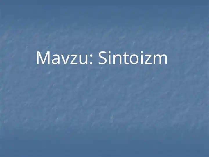 Sintoizm