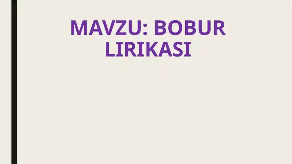 BOBUR LIRIKASI
