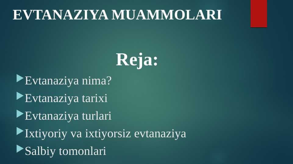 Evtanaziya muammolari