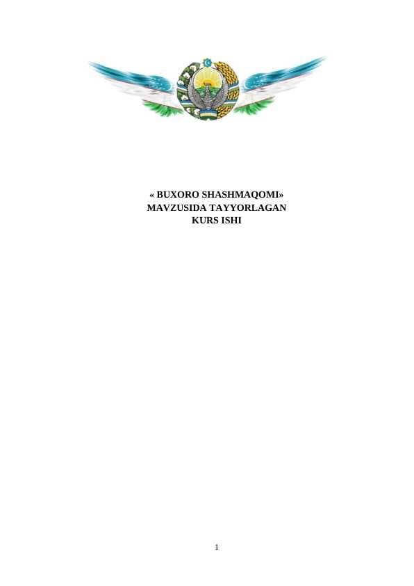 BUXORO SHASHMAQOMI