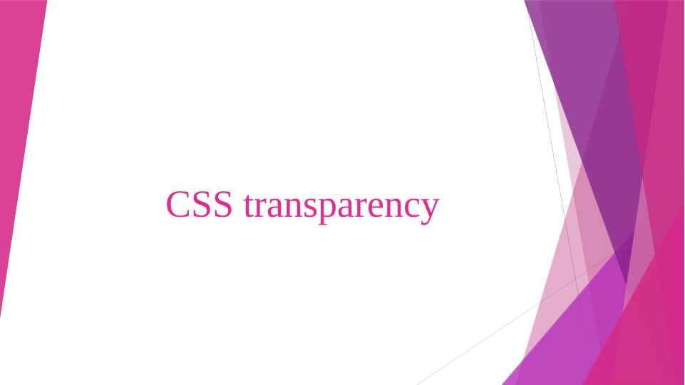 CSS transparency