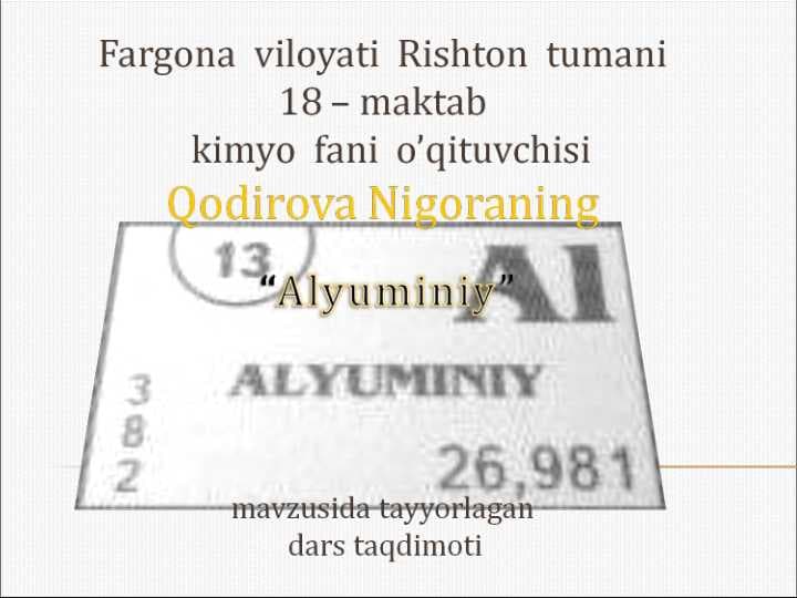 Alyuminiy