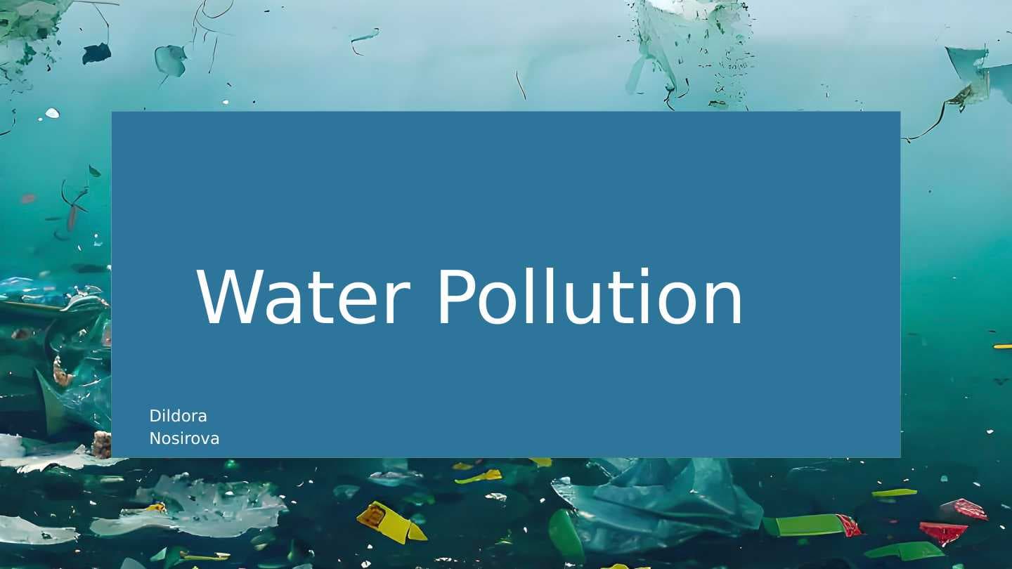 Water pollution