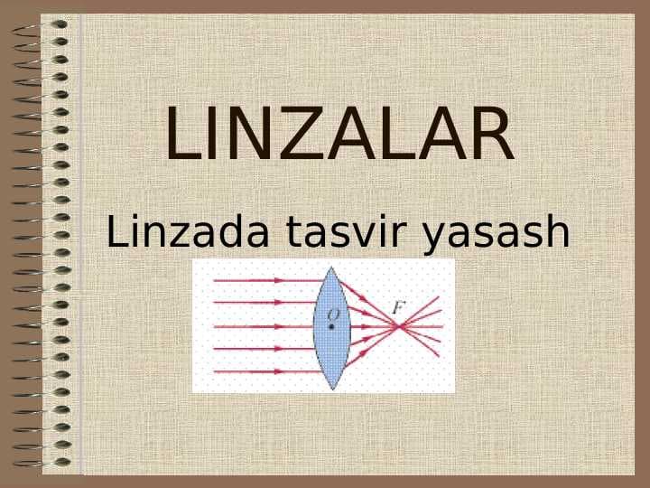 Linza va linzalar sistemasi