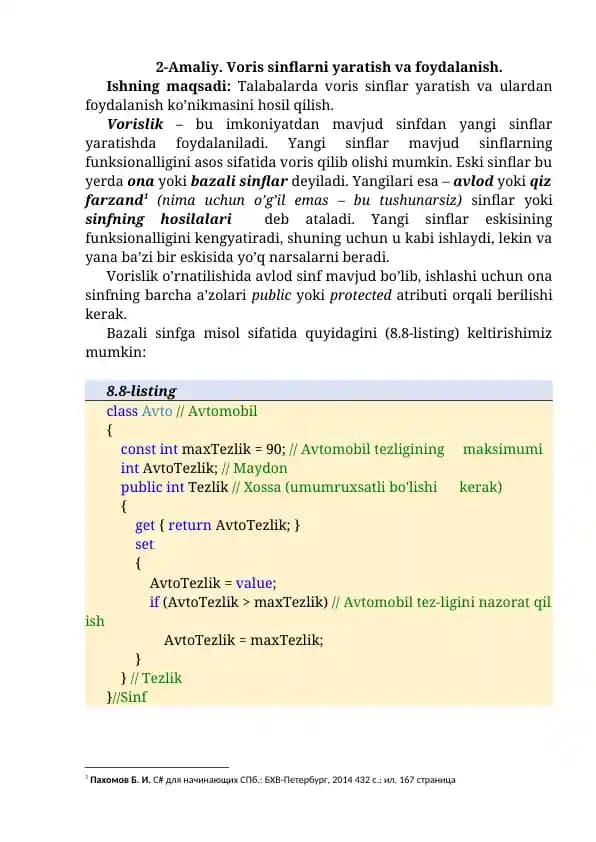 c# dasturlash tili