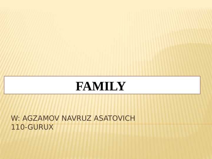 FAMILY