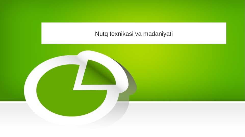 Nutq texnikasi va madaniyati