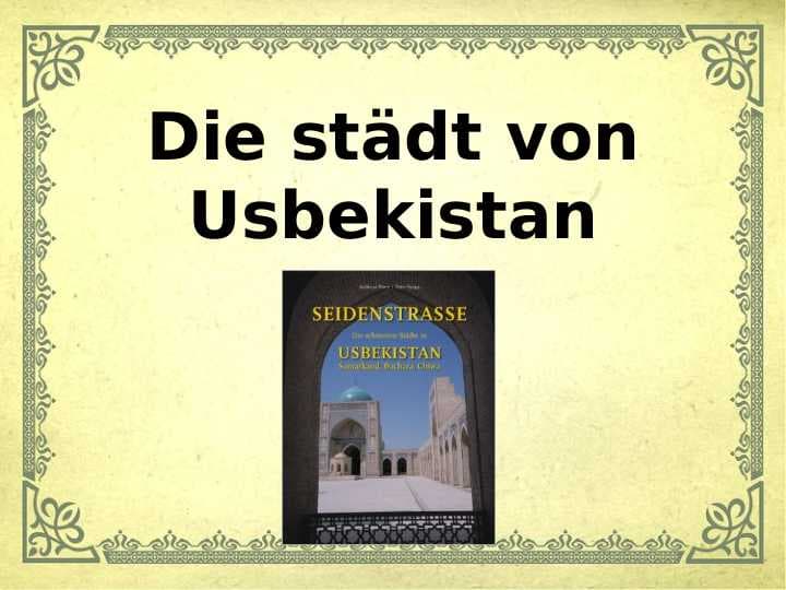 Die städt von Usbekistan